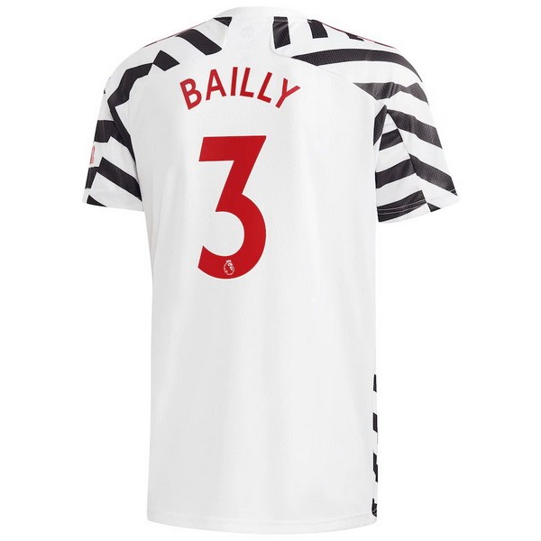 Camiseta Manchester United NO.3 Bailly Replica Tercera Ropa 2020/21 Blanco